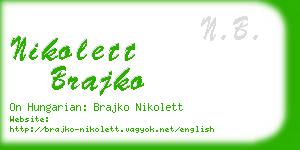 nikolett brajko business card